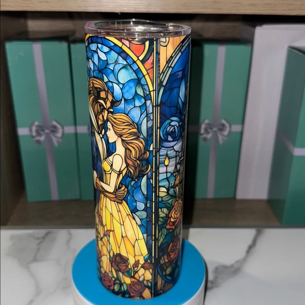 20oz Beauty and the Beast Tumbler - Picture 4 of 4